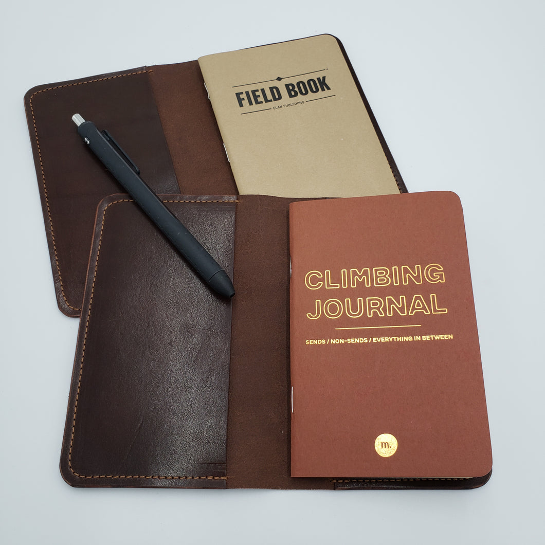Leather Covered Climbing Journal / Field Notes